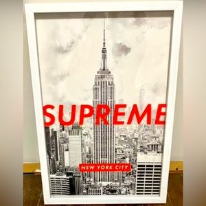 Supreme x Oliver Gal New York City Empire State  Shadow Box Wall Art 24”x16”